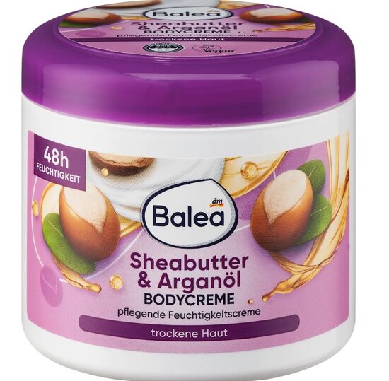 Balea ķermeņa krēms ar šī sviestiņu un argāna eļļu, 500 ml